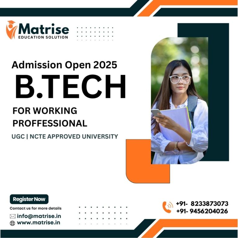 AICTE Approved B.Tech for Working Professionals in India