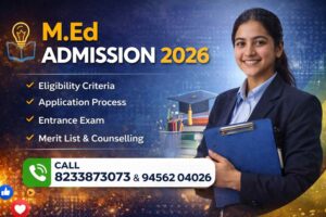 M.Ed Admission 2026 Date : Fees, Process, Eligibility