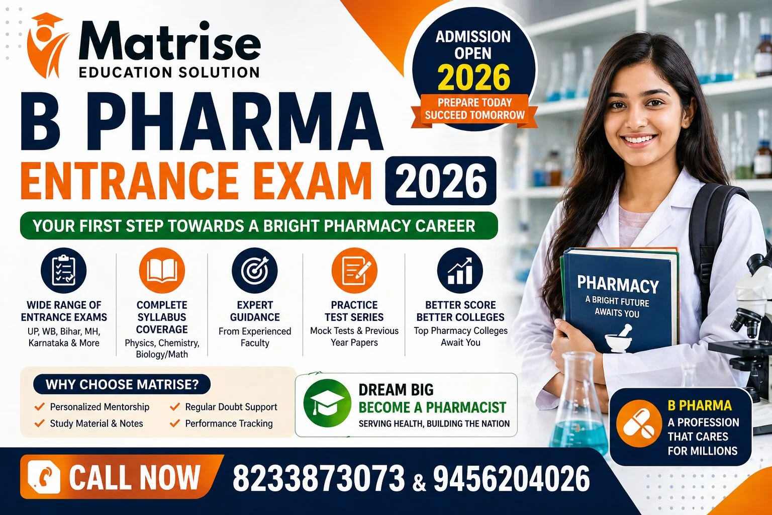 B Pharma Entrance Exam 2026 Date, Fees, Admission Process & Document