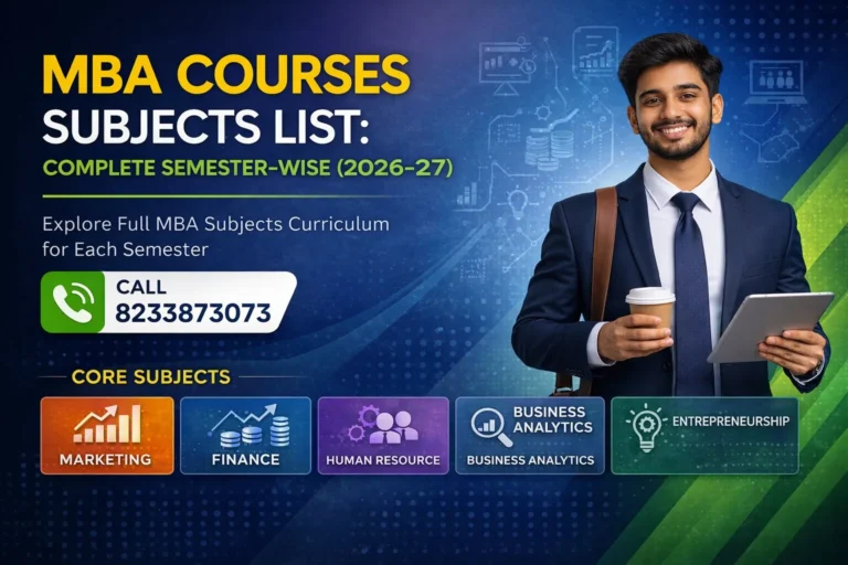 MBA Courses Subjects List: Complete Semester-Wise (2026–27)