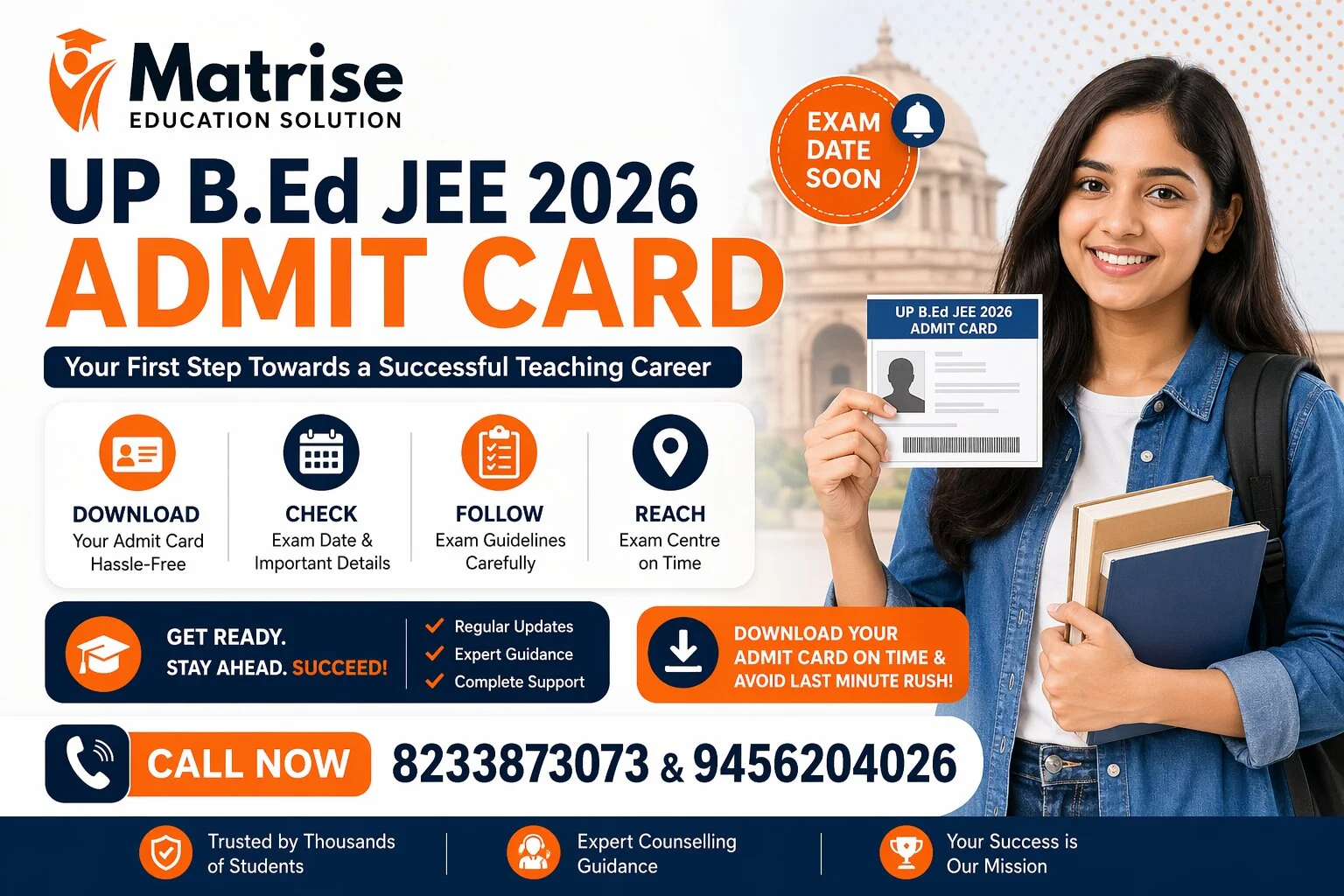 UP B.Ed JEE 2026 Admit Card Download (Released!) - cdn3.digialm.com Link