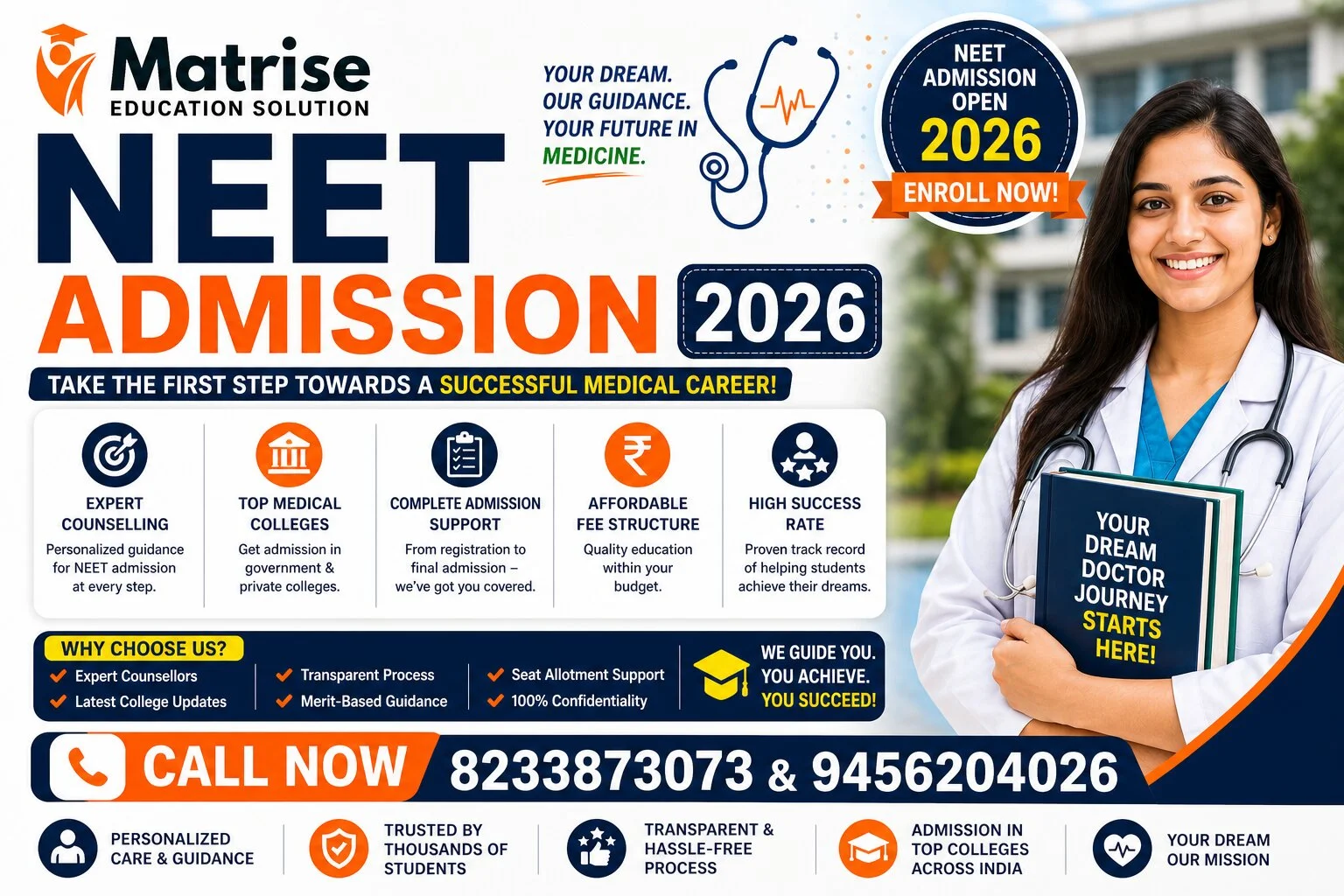 NEET Admission 2026: Dates, Registration, Eligibility & Counselling GuideNEET Admission 2026: Dates, Registration, Eligibility & Counselling Guide
